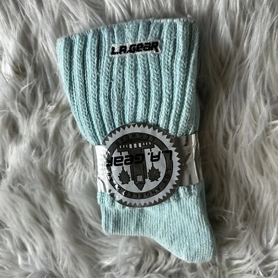 复古女式 LA Gear 松弛袜标志针织毛衣靴 90 年代 Y2K 海洋 — 第 1/4 张图片