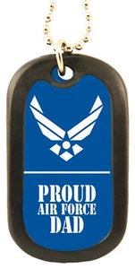 Orgullosa Fuerza Aérea Papá Etiqueta de Perro / USAF Llavero 4402 - Imagen 1 de 1