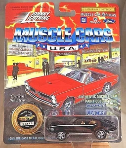 Johnny Lightning USA Muscle Cars Series 3 1969 GTO JUDGE 1994 negro con cargador Crager - Imagen 1 de 6