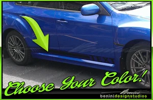 Rocker Door Side Stripes Decals #2 - Fits 2010 & up Subaru Impreza WRX STI - Picture 1 of 3