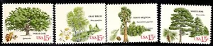 UNITED STATES SCOTT 1764-1767 AMERICAN TREES SET OF 4 DIFFERENT SINGLES MNH - Picture 1 of 1