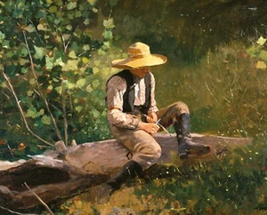 Impresión o lienzo - The Whittling Boy de Winslow Homer (1873) - Imagen 1 de 1
