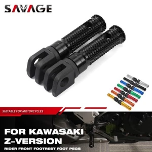 Front Foot Pegs Footrest Footpeg for KAWASAKI ER6N/F VERSYS 650 1000 ZRX 1200 - Picture 1 of 11