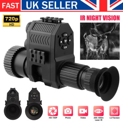 1.3MP IR Night Vision Outdoor Hunting Camera 720P Video Record For Optic Scope - Image 1 of 4