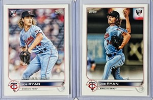 Joe Ryan 2022 Topps 2-Card Rookie Image Set Series 2 #390 + Update #US222 Sharp