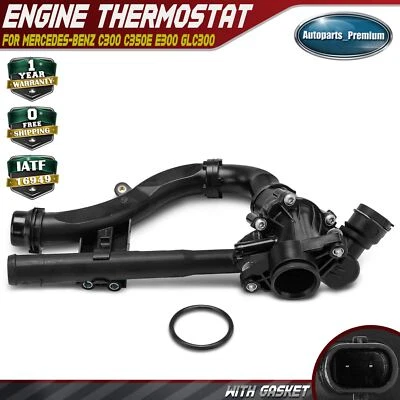 Conjunto de carcasa de termostato de refrigerante de motor para Mercedes-Benz C300 15-18 E300 17-19 Foto 1 de 4