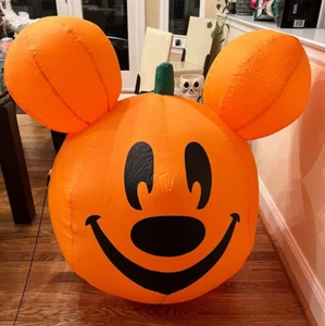 Gemmy 2011 Disney Mickey Pumpkin Airblown Inflatable - Tested WORKS - CLEAN 3' T - Picture 1 of 6