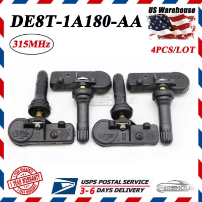 Set of 4 For Ford E-150 Motorcraft Tire Pressure Sensor TPMS DE8T-1A180-AA - Image 1 of 4