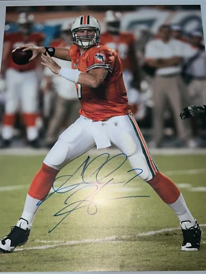 CHAD HENNE MIAMI DOLPHINS ACCIÓN FIRMADO 16x20 Foto 1 de 2