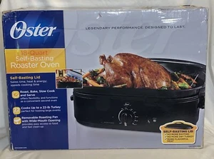 Oster 18 Quart Self Basting Roaster Oven Self Basting Lid Fits a 22 LBS Turkey - Picture 1 of 6