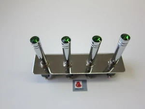 Lowrider hydraulics or Air 3 prongs switch & 4-hole panel & Green extensions - Picture 1 of 12