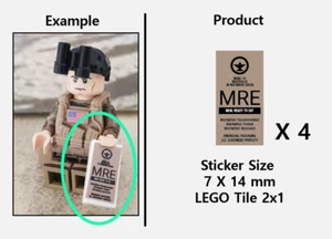 (M) MRE US ARMY sticker/ meal custom minifigure toy brick tile Fits With Lego - Picture 1 of 3