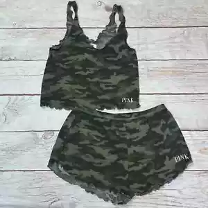 VS PINK Retired Sleep Set Top Small Shorts M - Picture 1 of 2