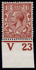 GB GV SG362, 1½d red-brown, LH MINT. CONTROL V23