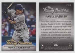 2019 Topps Update The Family Business Blue Manny Machado #FB-18