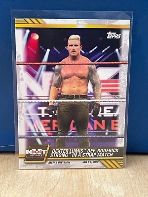 2021 Topps WWE NXT Dexter Lumis Def. Roderick Strong in a Strap Match #44 - Image 1 of 2