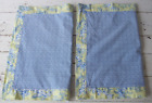 Custom Blue/White Pillow Shams (2) with 2-1/4" Toile Flange~24" x 18"