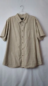 Eddie Bauer 2XL Men's Cotton Check Shirt Short Sleeve Button Up Chest Pocket - Picture 1 of 12