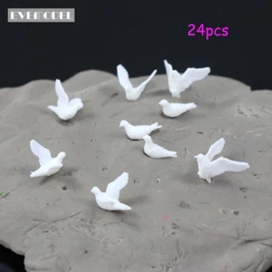 GY26075DE 24 x Kunststoff-Vögel Taube Taube Vogel des Frieden bird of peace 1:43 - Picture 1 of 3