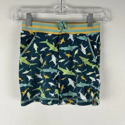 Matilda Jane Boys Blue Green Daydream with the Sharks Shorts Size 6 - Image 1 of 4