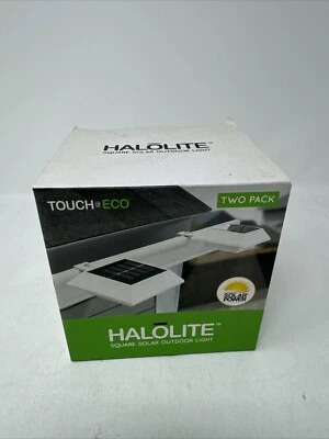 Touch of ECO Two Pack: HALOLITE Square Solar Gutter/Fence Lights (White) - Image 1 of 4