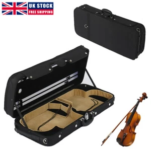 Double Violin Viola Case for 4/4 Violin & 15-16.5in Viola Wooden Frame Backpack - Picture 1 of 7