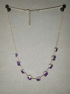 Juwelo Sambia-Amethyst-Silberkette Collier - mit Echtheitszertifikat - Bild 1 von 6