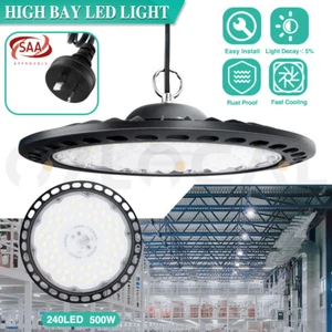 500W High Low Bay LED Lights UFO Industrial Workshop Warehouse Factory Gym Lamp - Picture 1 of 14