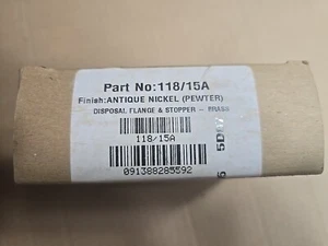 Brasstech 118/15A Disposal Stopper-Brass Antique Nickel (Pewter) - Picture 1 of 4