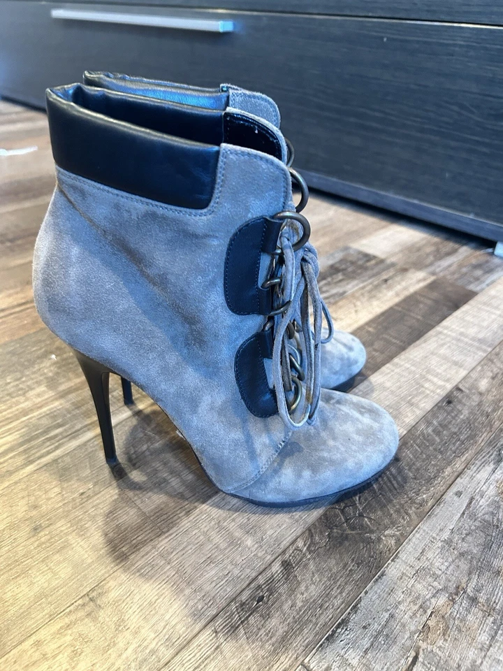 Giuseppe Zanotti Suede Colorblock Pattern Lace-Up Boots Size IT40 Never Worn - Image 1 of 4