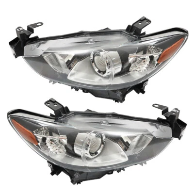 Labwork Right+Left Headlights For 2014-2017 Mazda 6 Halogen Black Housing Clear Foto 1 de 4