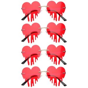  4 Pcs Love Tears Sunglasses Metal Miss Party Women Gafas Mujer Sol