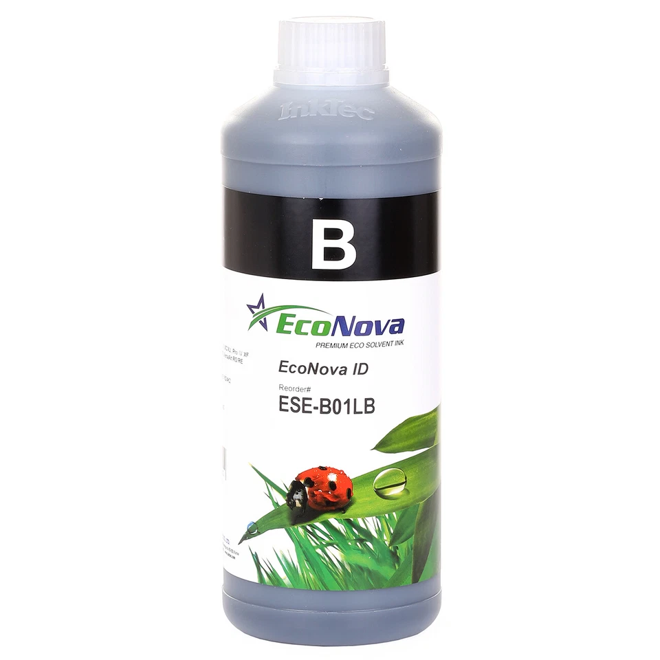 Compatible Bulk Eco Solvent Ink for Roland Eco Sol Max, Black 1 liter - Image 1 of 1