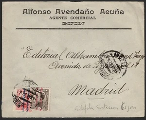 Asturias - Edi o 594 + 598 - Carta fecha "Estafeta Estación - 3/3/32 - Gijón" - Imagen 1 de 1