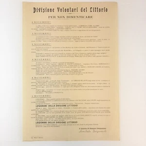 Volantino Divisione Volonatri del Littorio- Guerra di Spagna 1937 - Picture 1 of 1