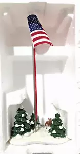 Village Flag Pole Department 56 Village Decoration - Picture 1 of 2
