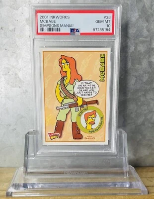 2001 INKWORKS SIMPSONS МАНИЯ! 28 MCBABE PSA 10 - Изображение 1 из 2