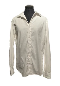 Outrage London Shirt Men Large White Stretch Fabric Long Sleeve Button Up Size L - Picture 1 of 11