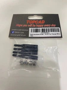 Eje de talón de acero TOPCAD negro coches de radiocontrol nuevas piezas de actualización Traxxas - Imagen 1 de 2