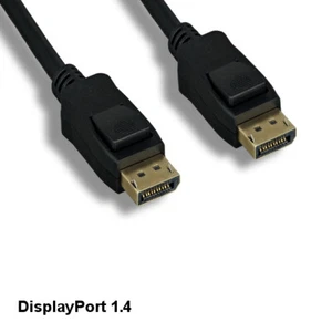 10' DisplayPort 1.4 Kabel Stecker/Stecker 27AWG Verriegelung 8K/4K vergoldeter Stecker HDTV - Bild 1 von 1