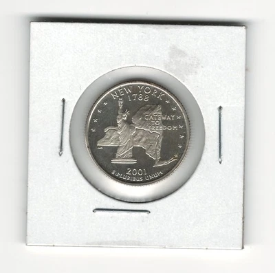 2001-S NEW YORK CAMEO PROOF QUARTER 90% SILVER SHIPPING .99 - Image 1 of 2