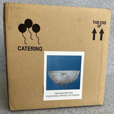 Viral Dollar Tree 24 Crystal Cut Plastic Punch Bowls Christmas Ornaments NEW - Image 1 of 4