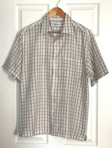 Camisa a cuadros con botones manga corta para hombre MICHAEL BRANDON talla L - Imagen 1 de 9
