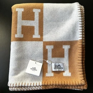 NEW HERMÈS Avalon Blanket / Camel - Picture 1 of 6