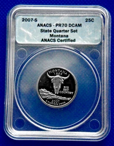 2007-S - Montana State Quarter - ANACS-PR70 DCAM  N1473 - Picture 1 of 3