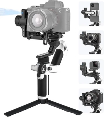 FEIYUTECH Feiyu SCORP-Mini 2 (Bianco) Gimbal Stabilizzatore per Smartphone/Fotocamera con AI Tracking