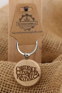 Creedence Clearwater revival llavero/dije de bolsa: madera dura grabada con láser, - Imagen 1 de 7
