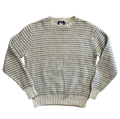 Suéter Woolrich Vintage Grueso Tejido Para Mujer Grande Beige 85% Lana Pullover Foto 1 de 4