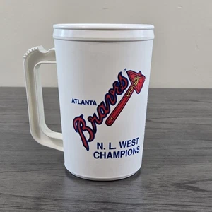 VTG 1991 Atlanta Braves N.L. West Champions 22oz Hot/Cold Alpha Products Mug MLB - Picture 1 of 5