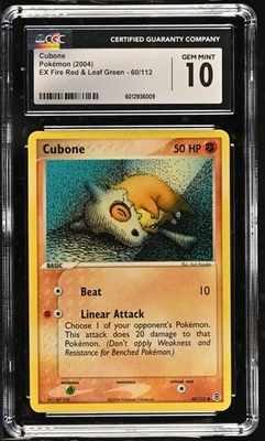 CGC 10 - GEM MINT Cubone 2004 EX Fire Red & Leaf Green - 60/112 - Image 1 of 2